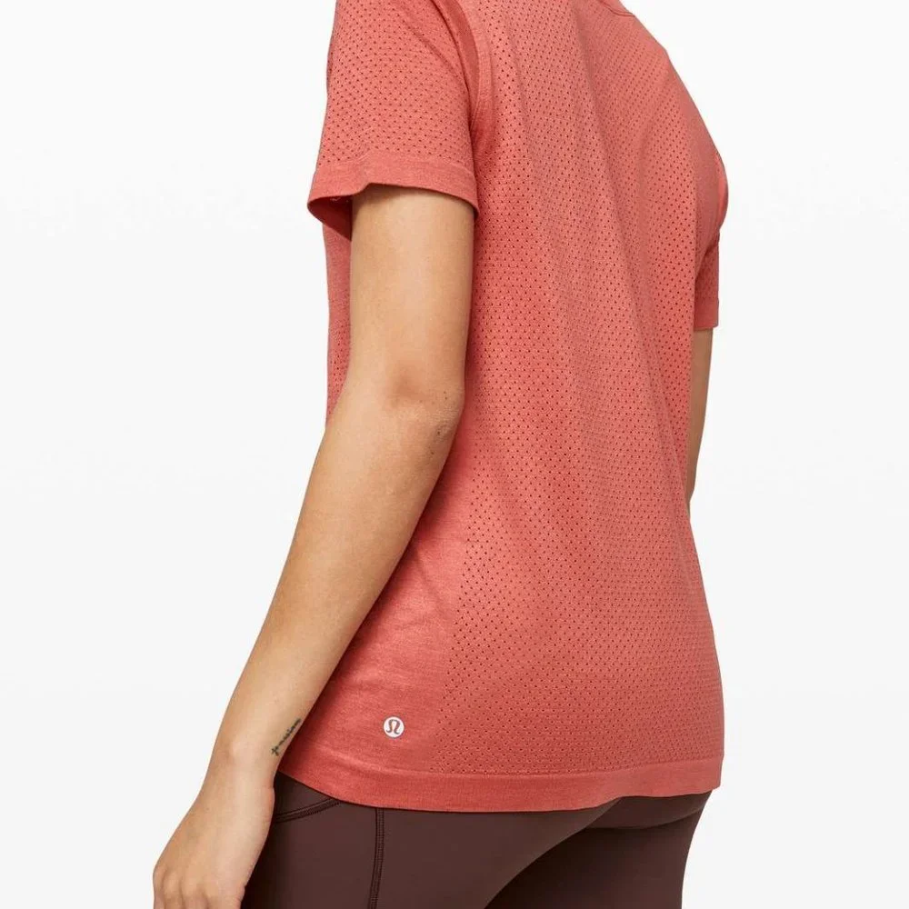 Lululemon Breeze By Short Sleeve Rustic Coral Size 8 NEW - Picture 5 of 13